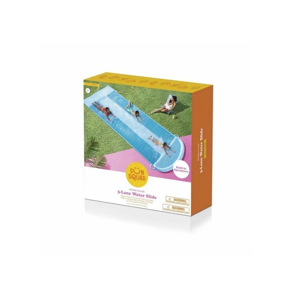 Sun Squad Triple Water Slide - Blue